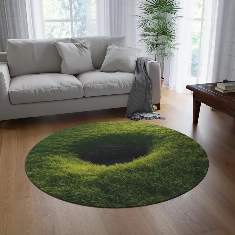 Tapis à motif d'herbe réaliste