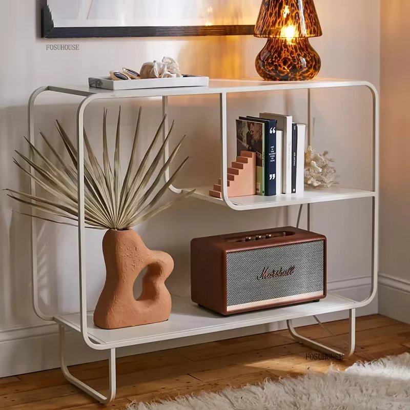 Bibliothèques de sol créatives, étagère d'art en fer Simple, organisateur de rangement, meubles de salon nordiques, présentoir de canapé de maison, armoire latérale
