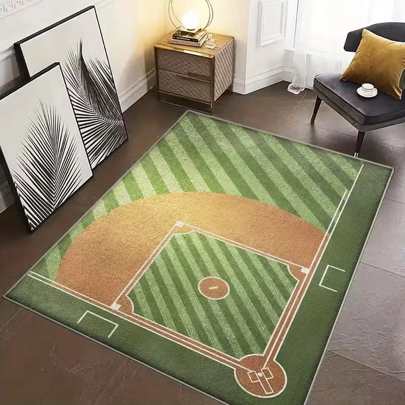 Tapis extérieur grand format à motif terrain de baseball