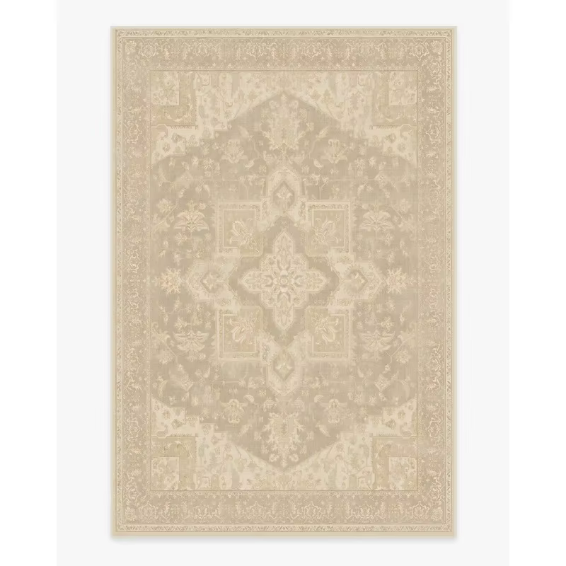 Tapis d'intérieur vintage Lea bleu lavable