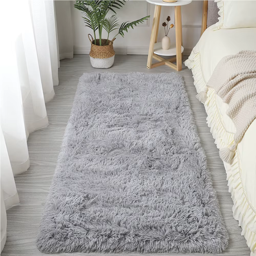 White Indoor Decor Soft and Comfortable Plush Living/Bed/Baby/Study Room Carpet Floor Mats For Home Size：80cmx200cm