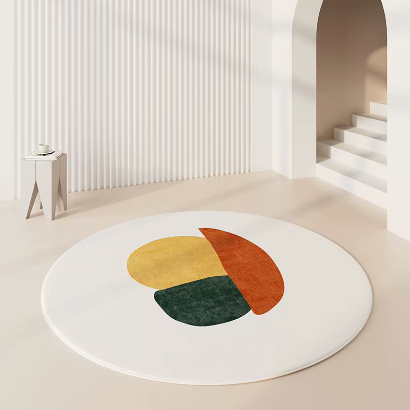 Tapis rond de grande surface