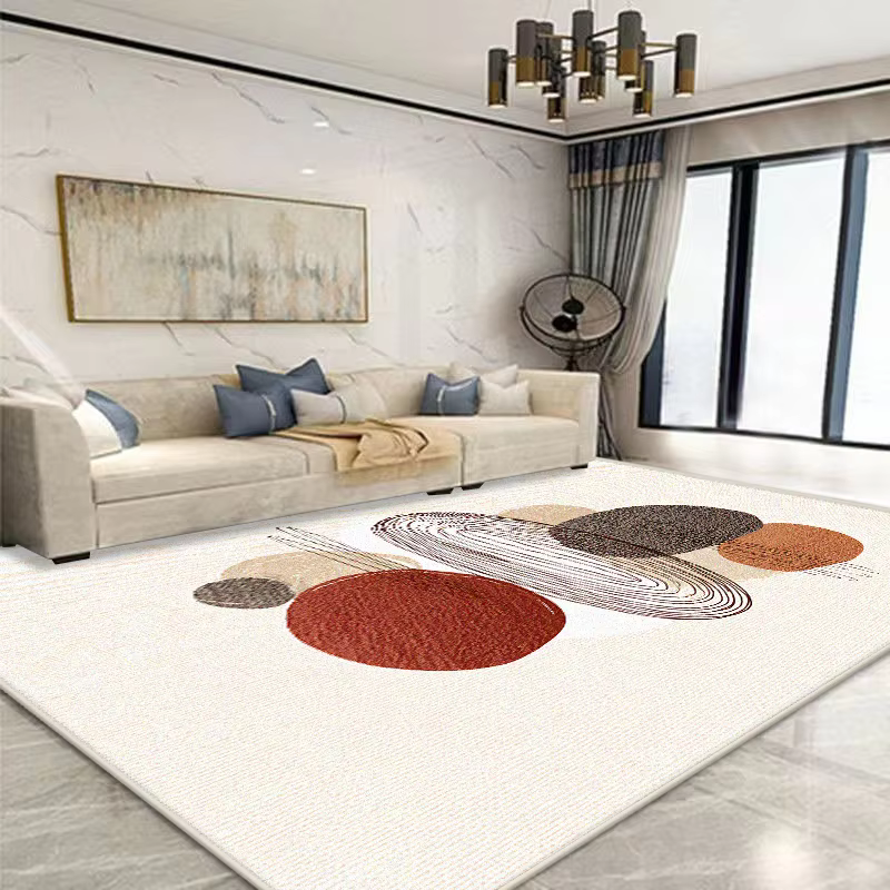 Tapis abstrait moderne facile à nettoyer pour salon