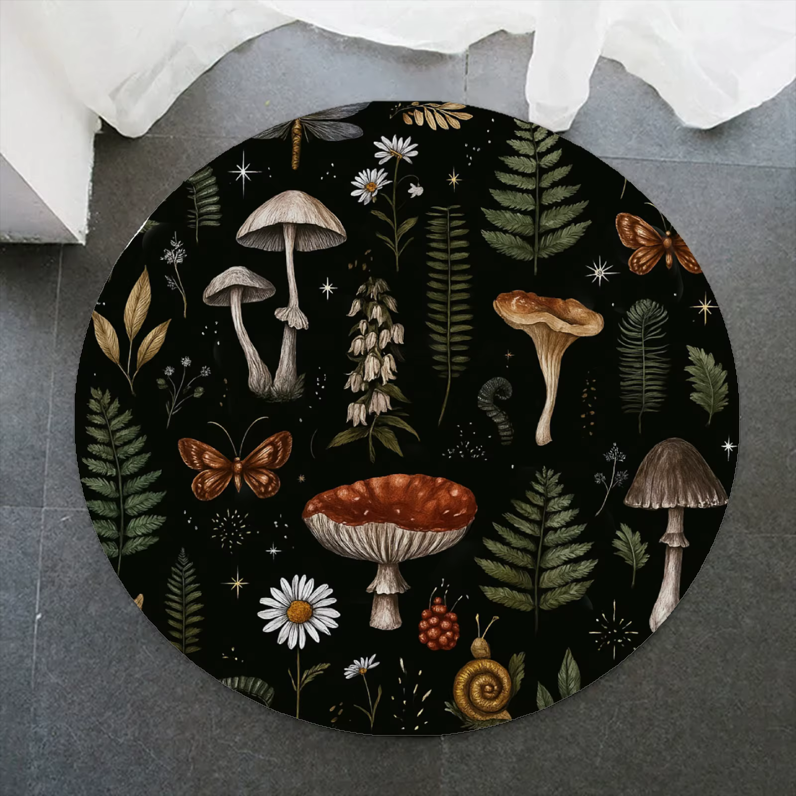 Tapis champignon personnalisé en flanelle douce