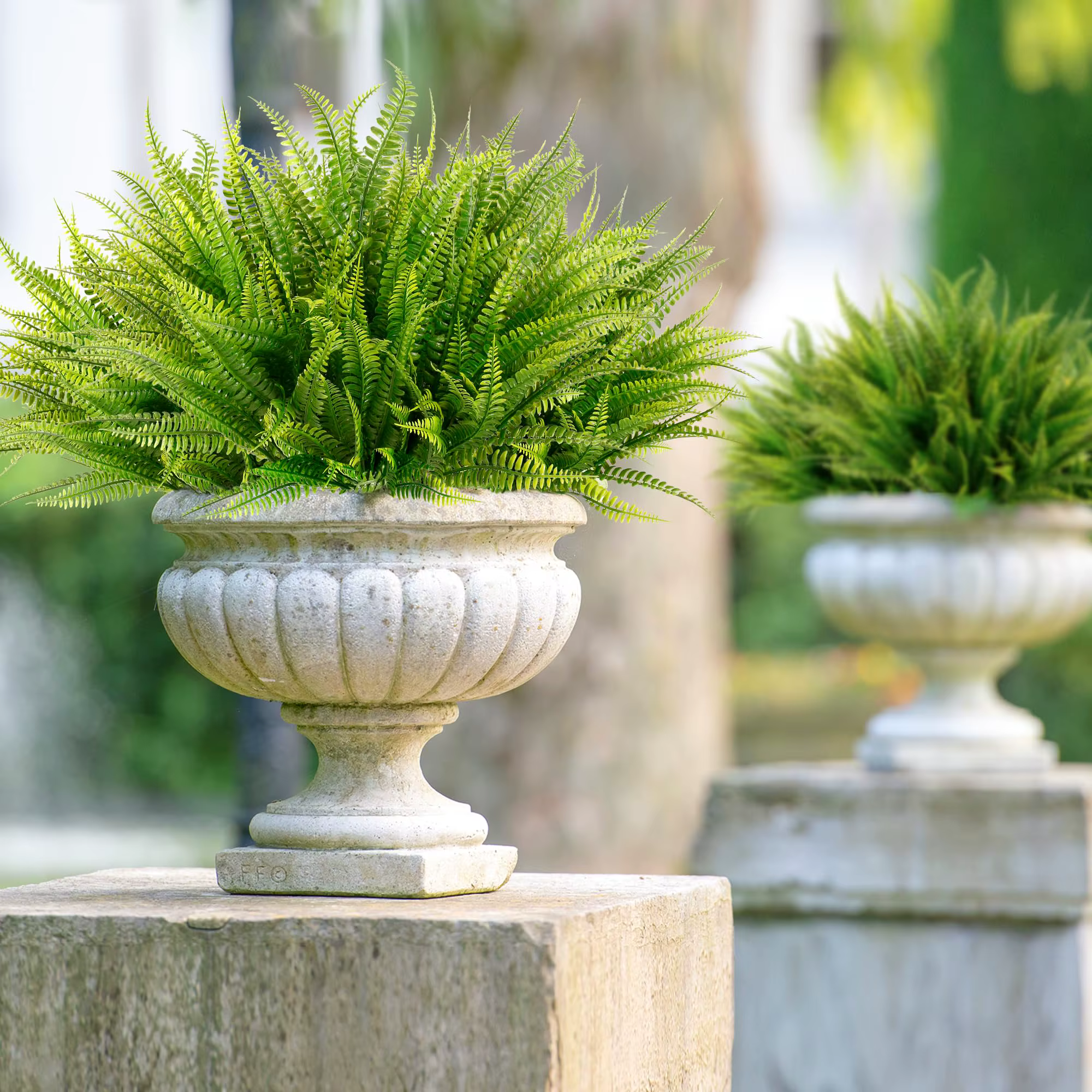 Lot de 4 à 20 plantes artificielles, fausses fougères de Boston, arbustes artificiels, verdure résistante aux UV pour la décoration de la maison, du jardin et de l'extérieur