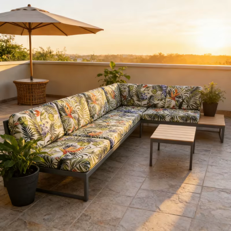 Housse de coussin extérieure extensible pour patio