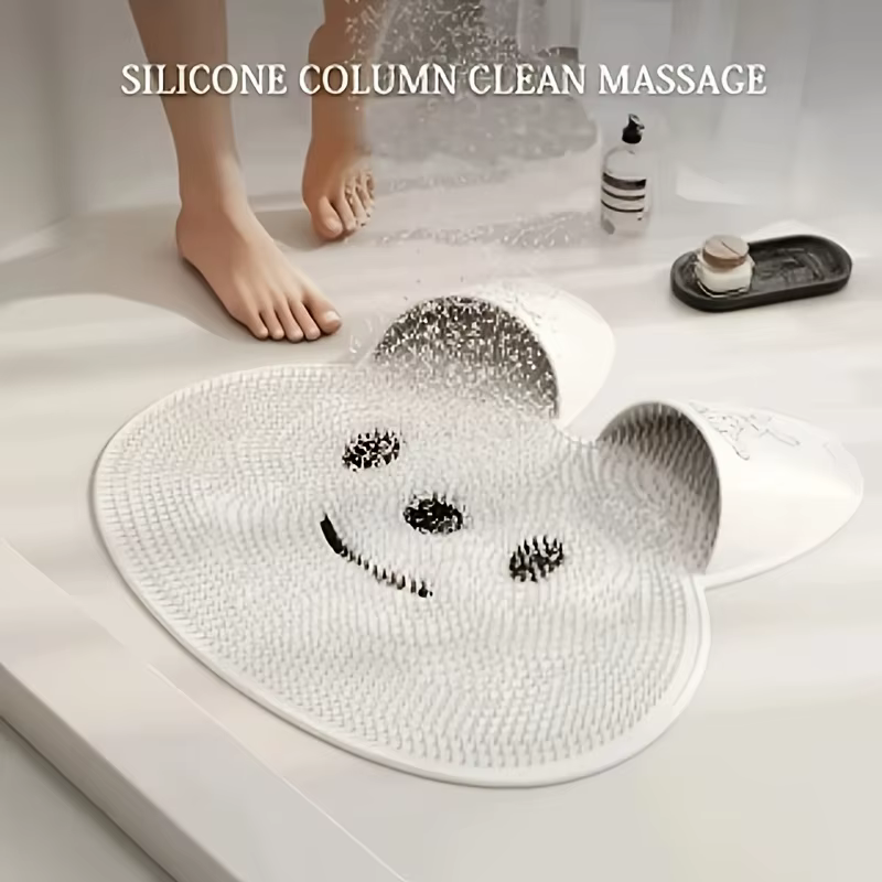 Tapis antidérapant de douche de salle de bain de lapin