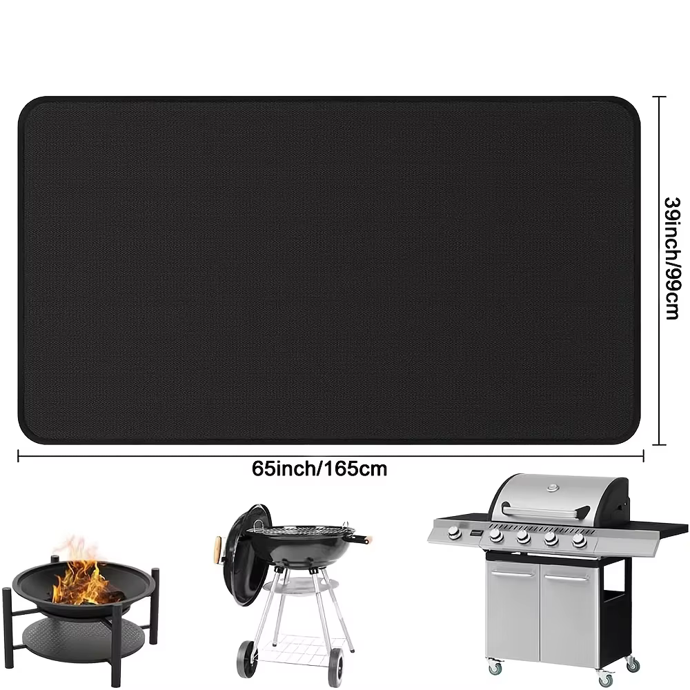 Tapis ignifuge pour barbecue extérieur