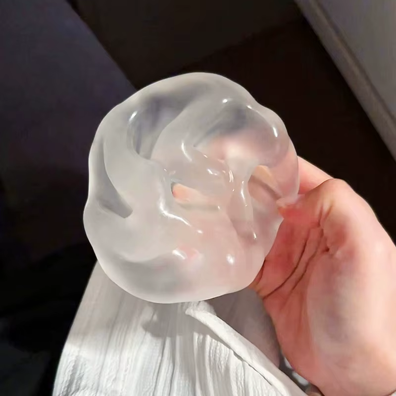 Balle anti-stress en huile de coco faite à la main : douce et moelleuse, soulage le stress et apaise l'anxiété – Un petit cadeau parfait pour les adultes