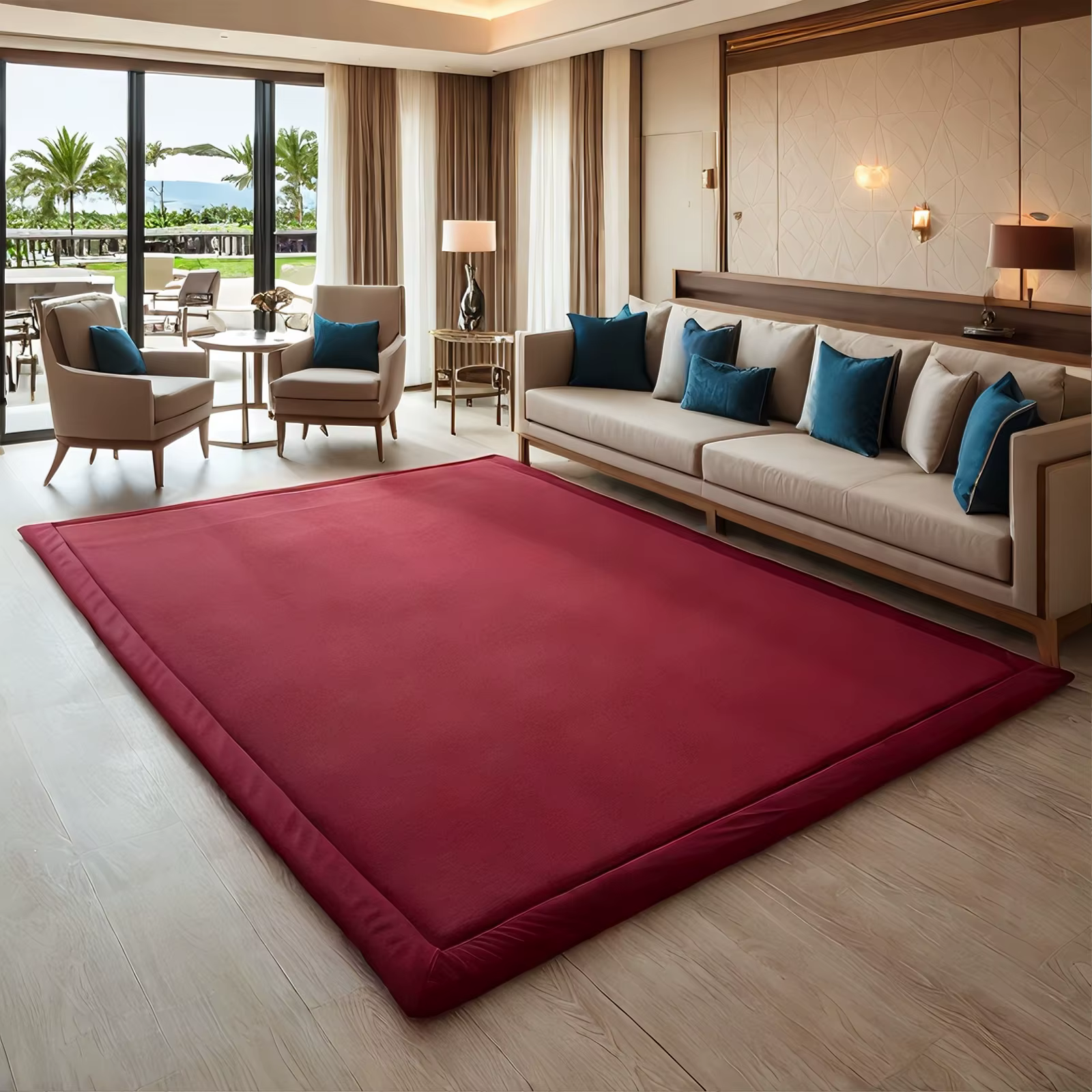 Tapis épais gris pour salon