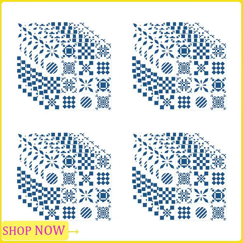 Carrelage géométrique bleu spécial