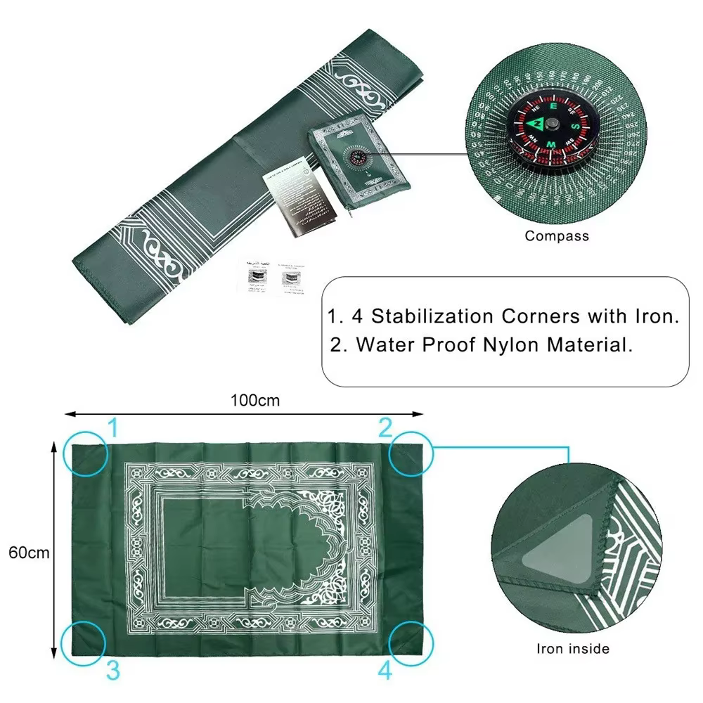 Tapis de prière de poche de prière Portable