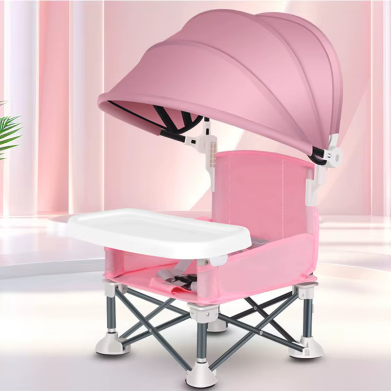 Chaise de salle à manger pliable pour bébé, Table à manger Portable pour enfants, petite chaise d'extérieur pour la plage, fournitures de meubles en alliage d'aluminium