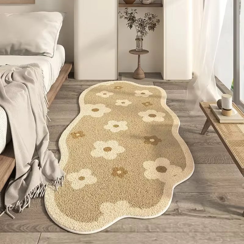 Tapis irrégulier de style crème