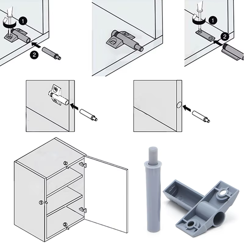 10 tiroir d'armoire cuisine, fermeture douce silencieuse, amortisseurs + vis