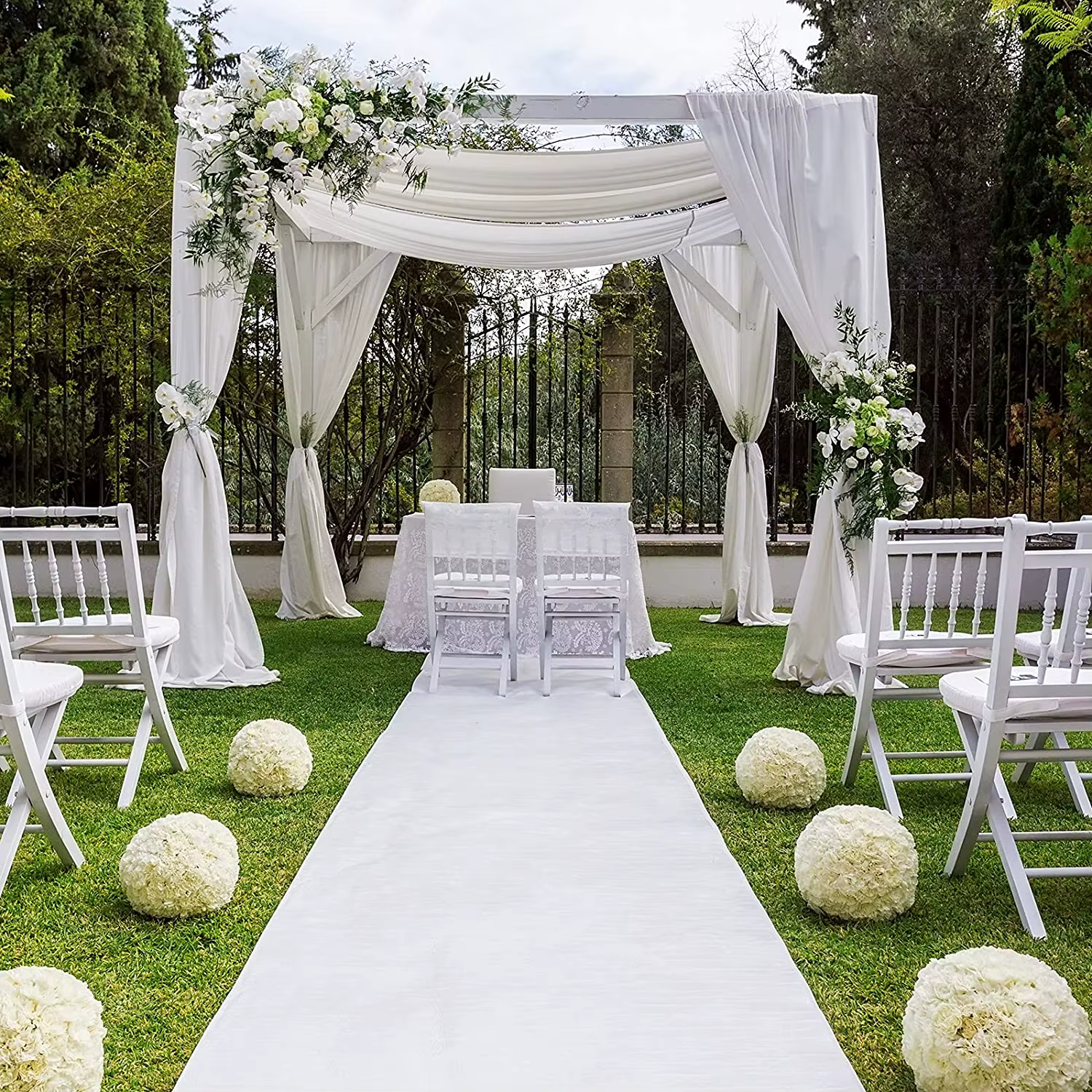 Tapis blanc anti-ald pour mariage