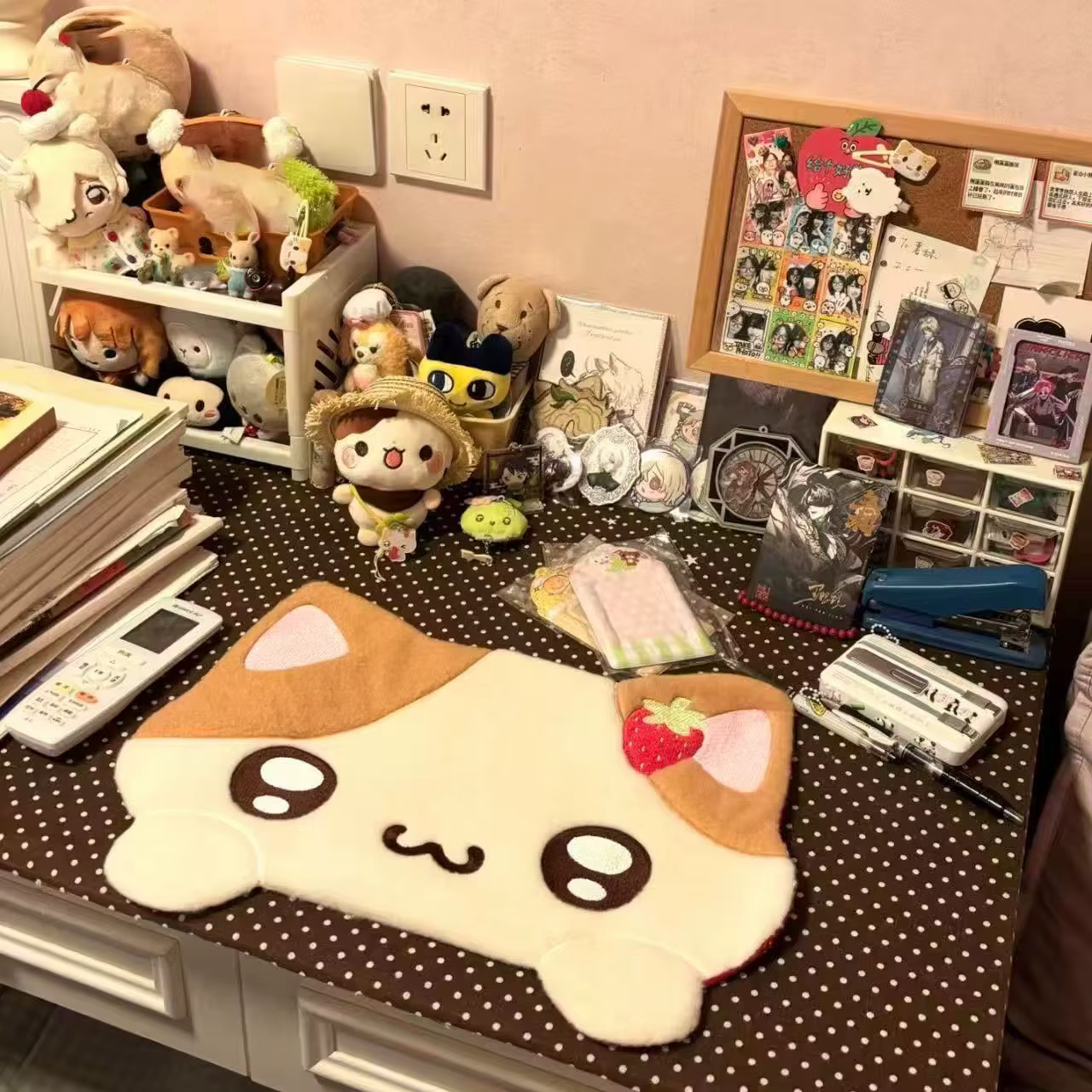 Nouveau tapis de table en tissu épaissi motif chaton japonais