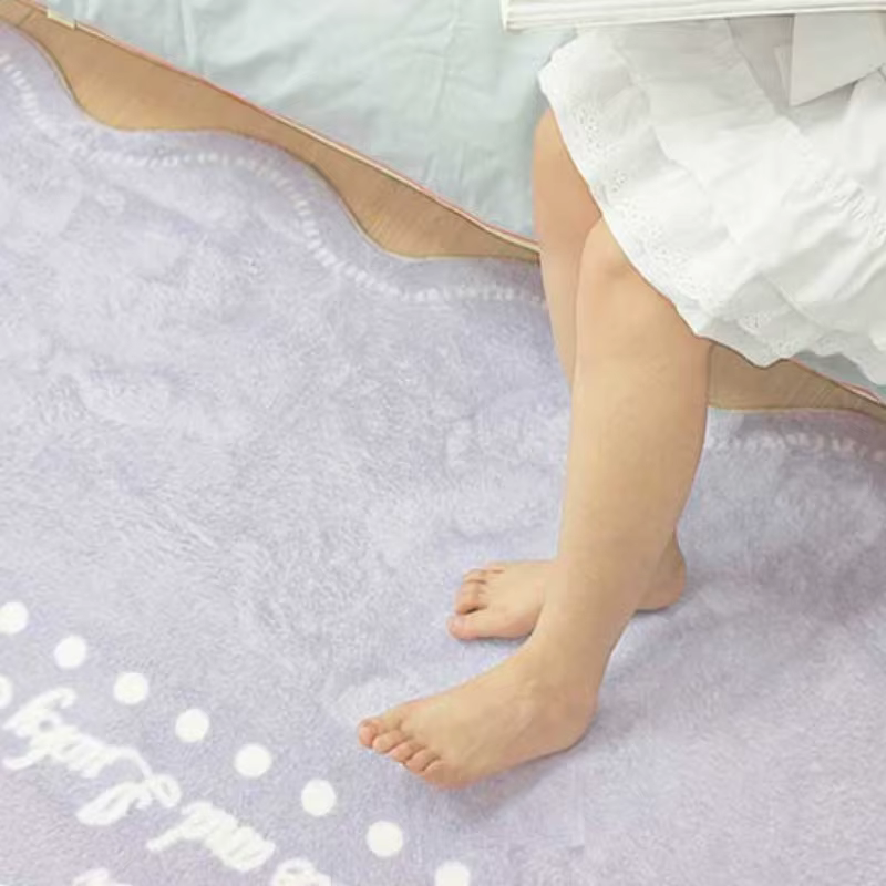 Tapis en Peluche Irrégulier pour Décoration de Salon
