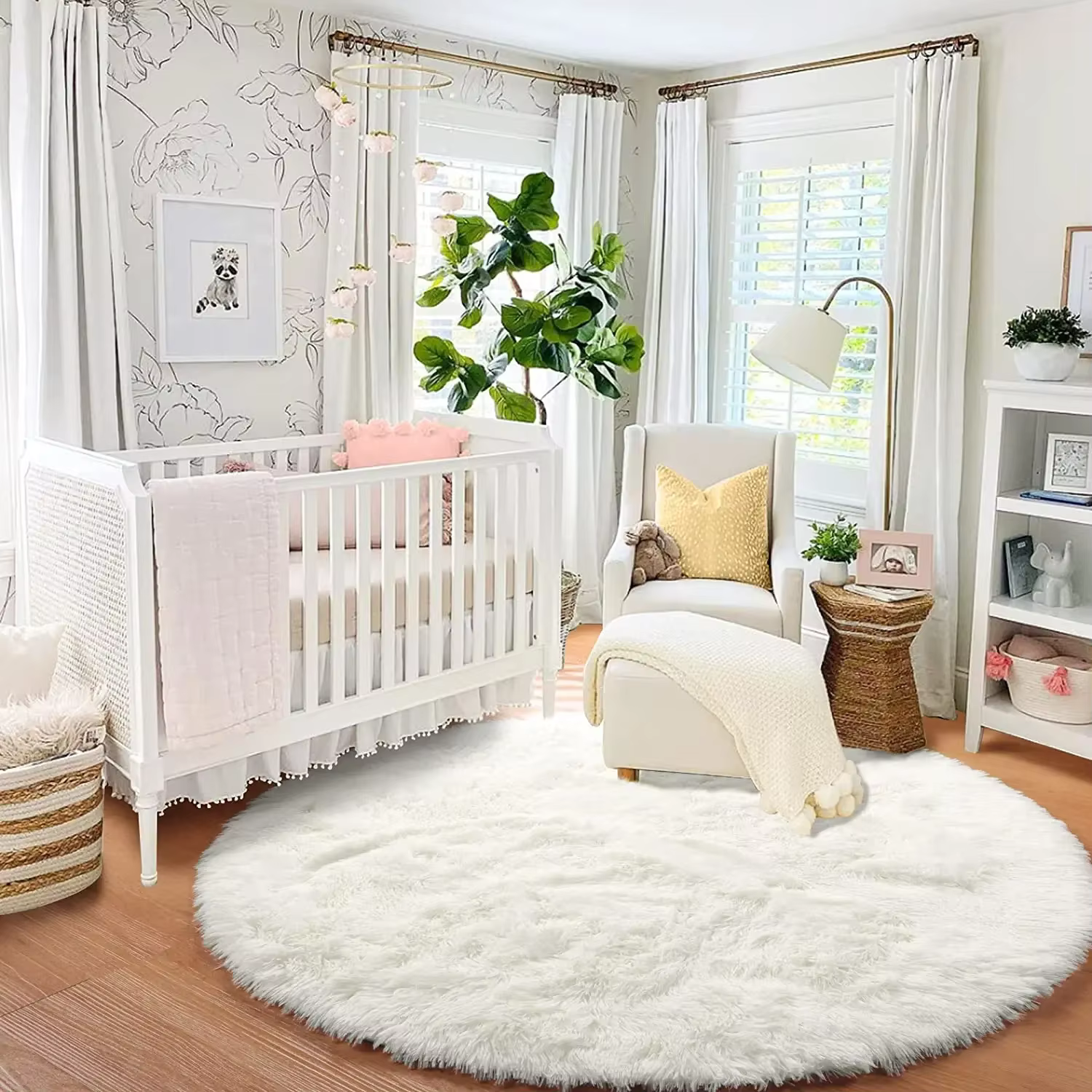 100/120/140/160 tapis rond moelleux doux