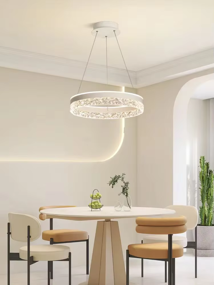 Lampe à suspension en cristal pour chambre à coucher