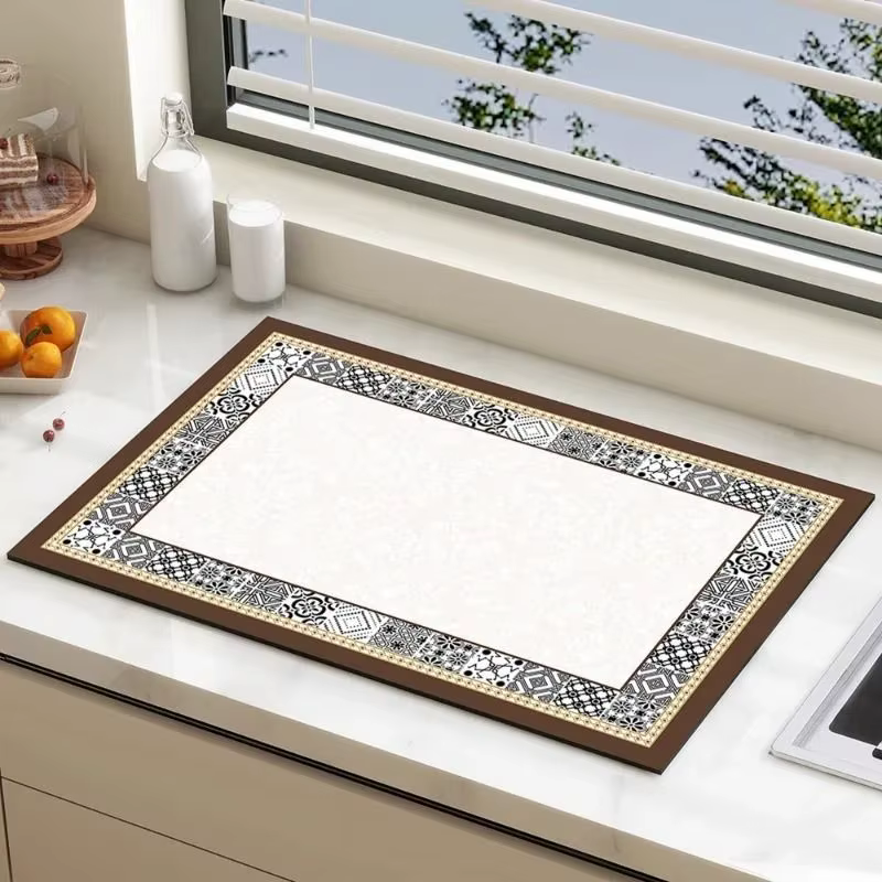 Tapis d'évier de cuisine vintage marocain Mandala VIKAMA