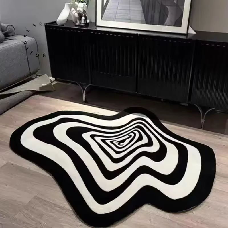 Tapis irrégulier créatif pour salon