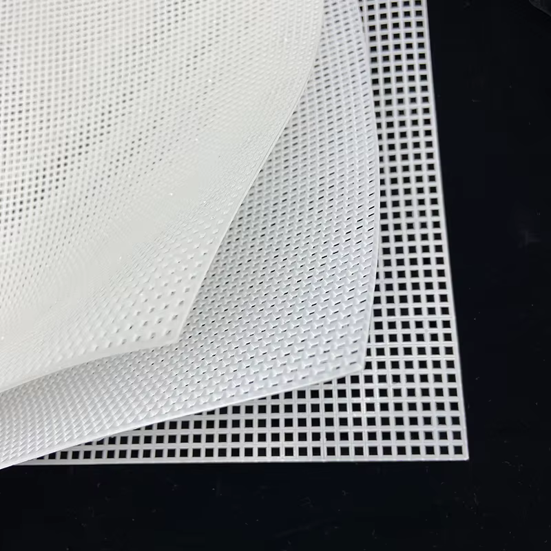 Crochet de fil de tapis de sac en tissu de maille en plastique