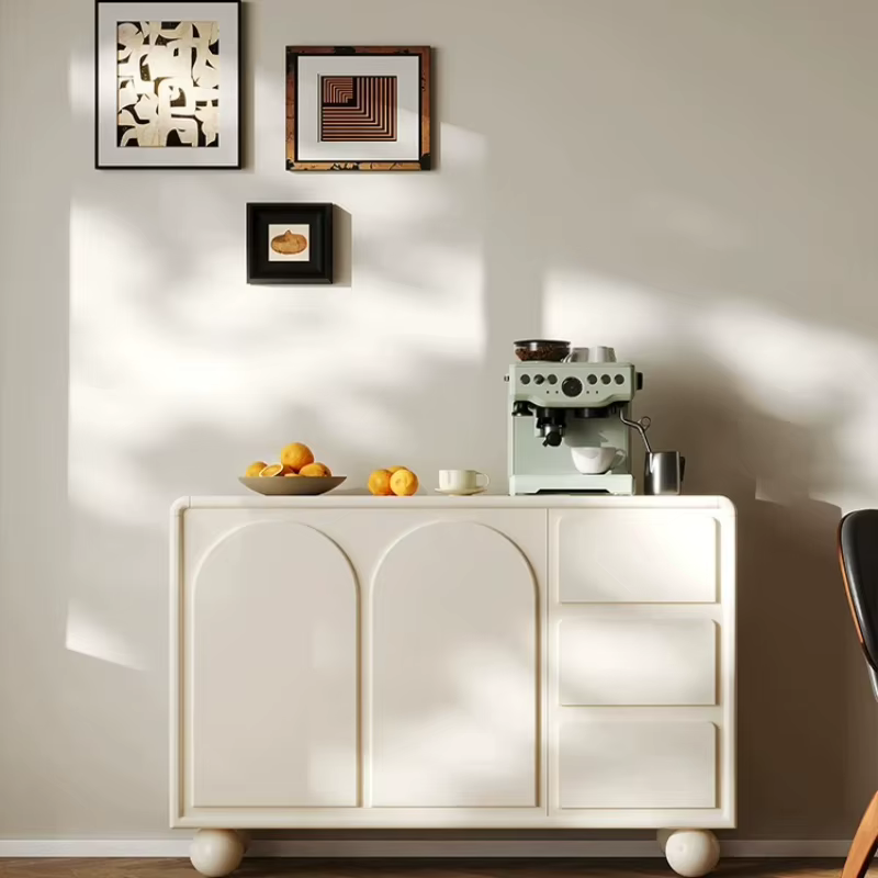 Meubles de rangement français de luxe, armoires murales d'angle de cuisine, meubles en bois pour la maison, meubles de style Mid-Century