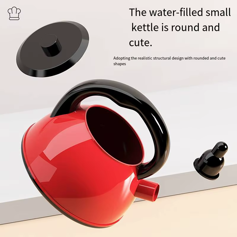Ensemble de cuisine de jeu éducatif pour enfants – Batterie de cuisine de jeu de simulation avec cuisinière à induction, jouets de cuisine et de coupe pour garçons
