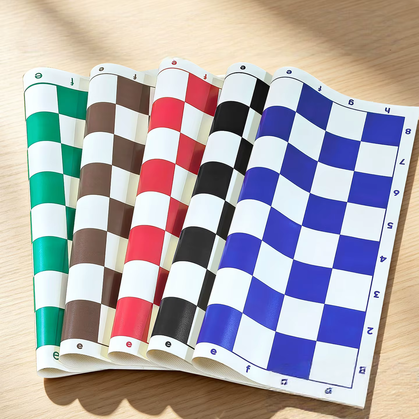 Tapis d'échecs enroulable, échiquier en cuir PU imperméable et antidérapant, tapis d'échecs portable inaltérable pour tournoi avec notation algébraique