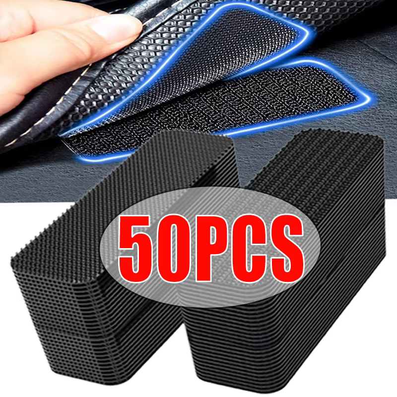 Autocollants de fixation Double face pour voiture, pour tapis de tableau de bord, Patch fixe à haute adhérence, tapis de sol, bande antidérapante