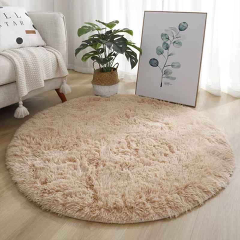 Tapis rond en peluche Super doux