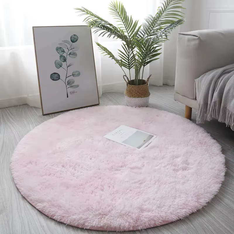 Tapis rond en peluche Super doux