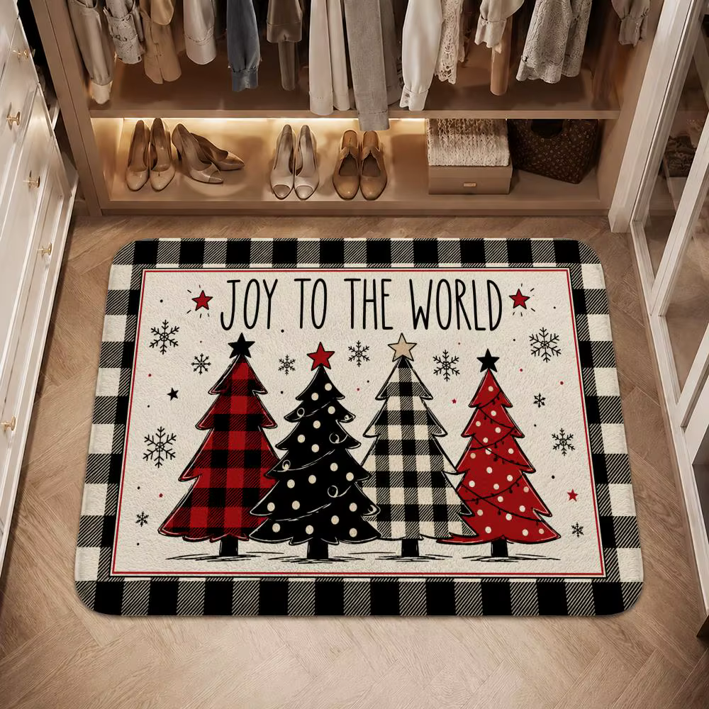 Tapis de sol rustique de style ferme pour Noël