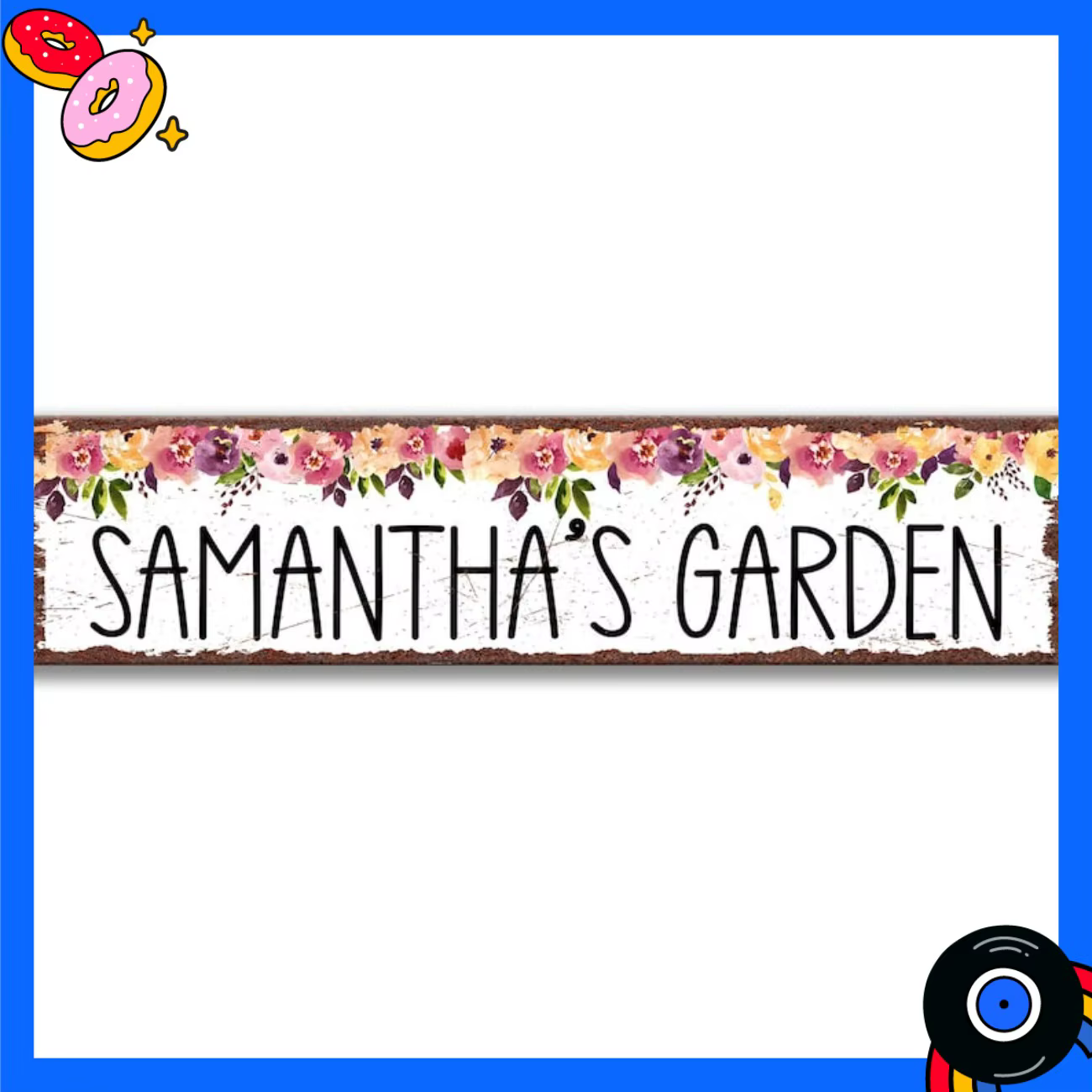 Panneau de jardin personnalisé personnalisé – Panneau de porte/plante personnalisé pour jardin, cadeau de jardinier, décor de chalet américain.