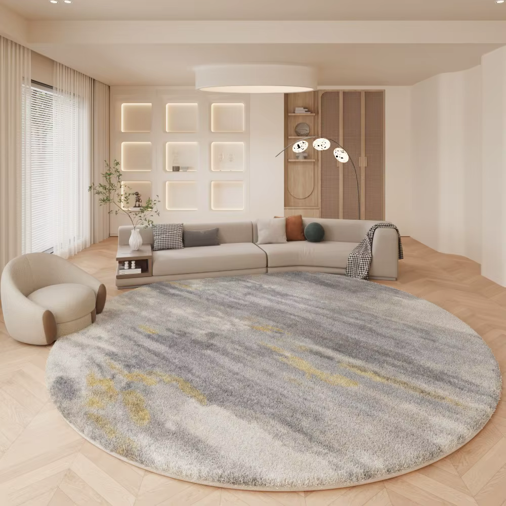 Grand tapis rond moderne minimaliste