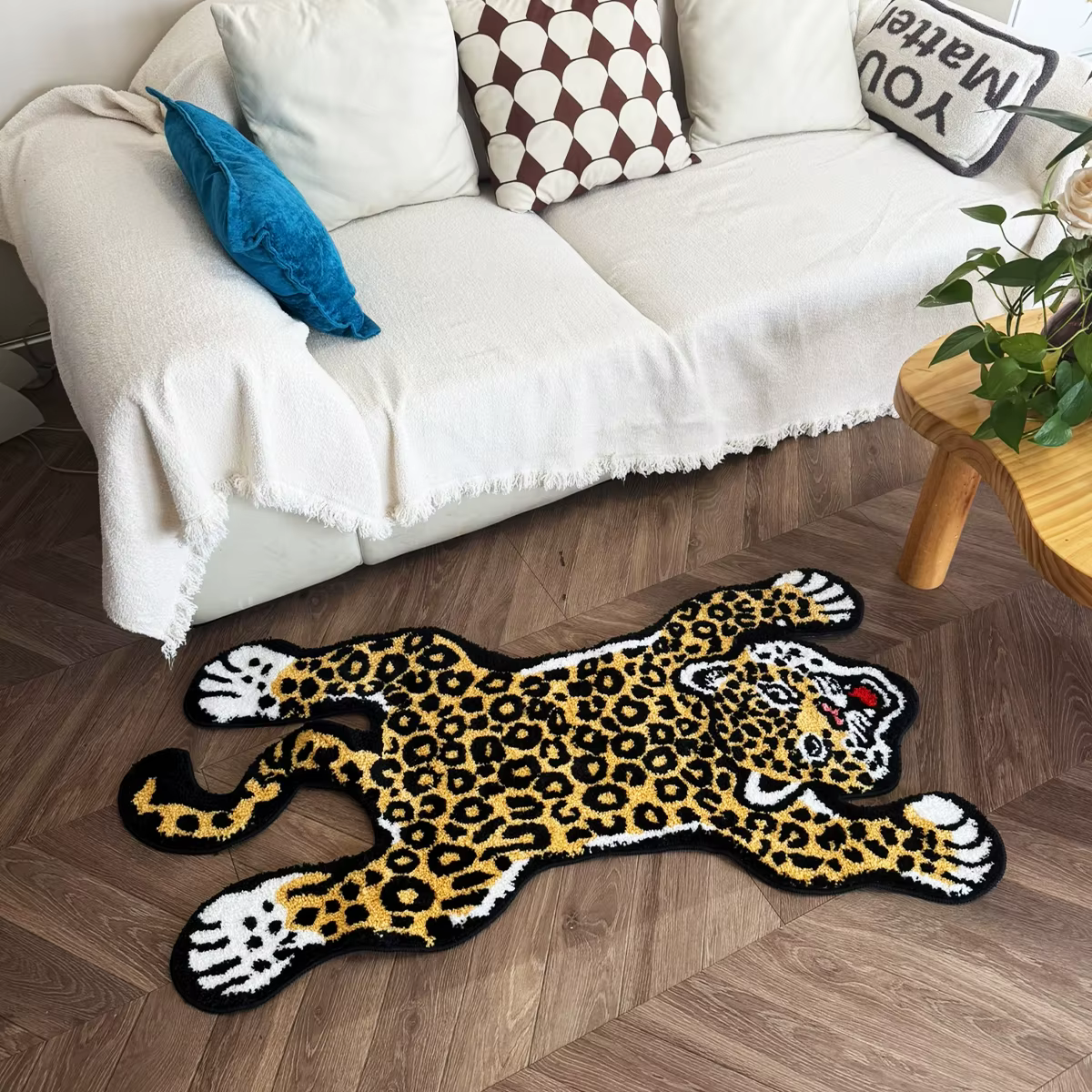 Tapis de sol touffeté Léopard Funky