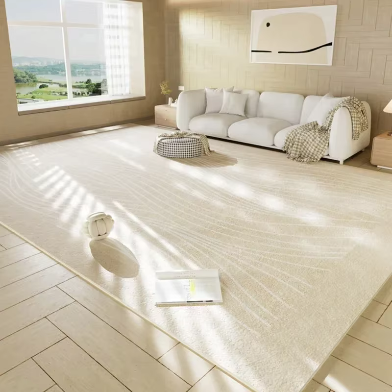 Tapis japonais en peluche doux et moelleux