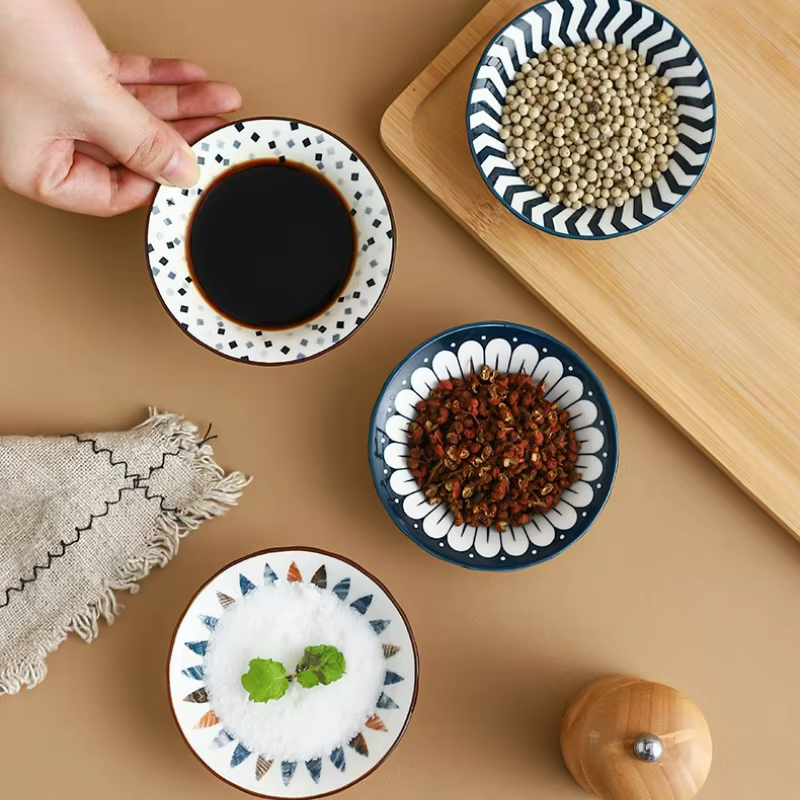 Petit plat à Dessert en céramique de Style japonais, Mini assiette à tremper la Sauce soja, vaisselle créative pour la maison, assiette à dîner, nouveau