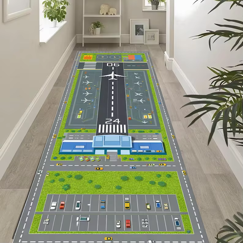 Tapis de couloir aéroportuaire