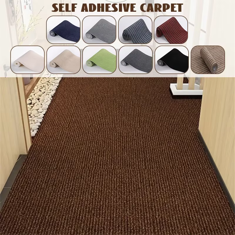 Tapis rayé uni antidérapant auto-adhésif