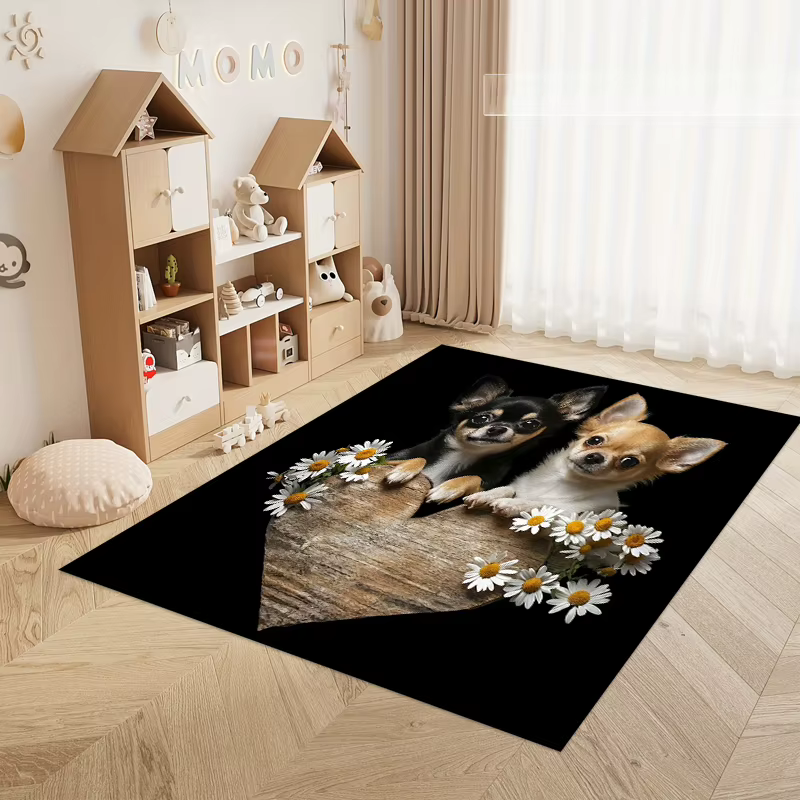 Tapis à motif de chien Chihuahua mignon