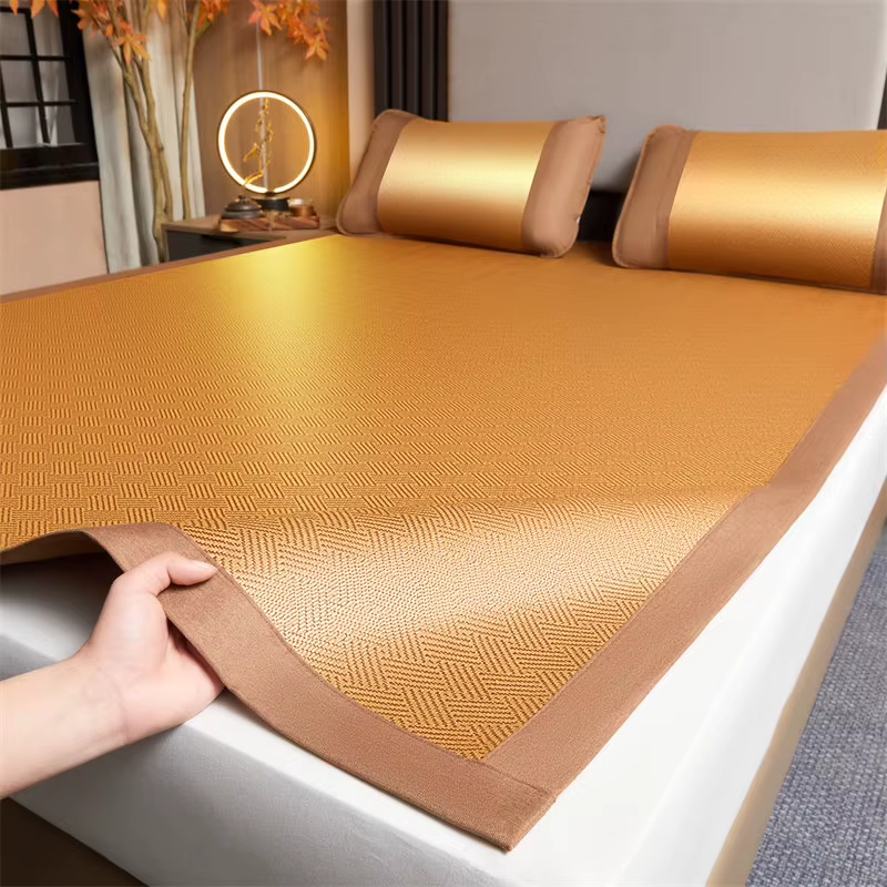 Tapis rafraîchissant pliable en bambou naturel 2025 – Nouveau