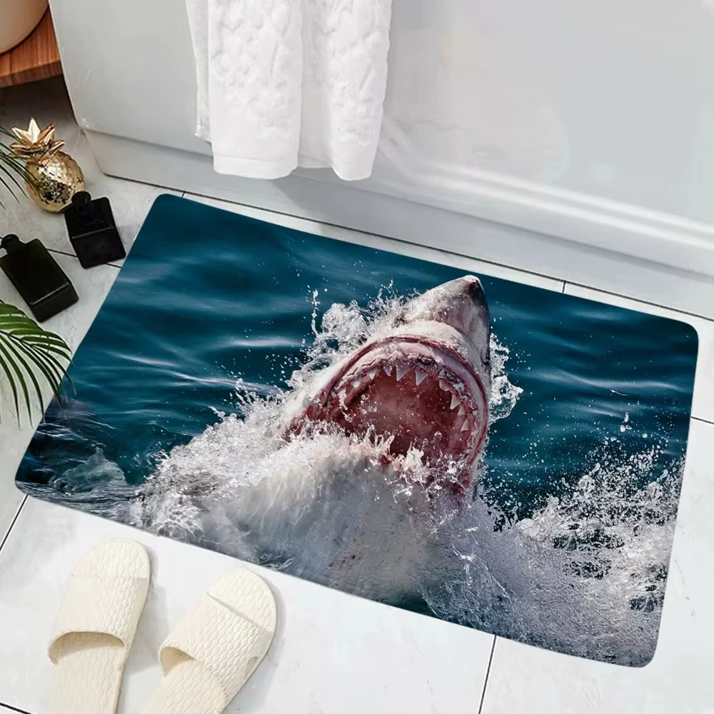 Paillasson d'entrée créatif requin 3D
