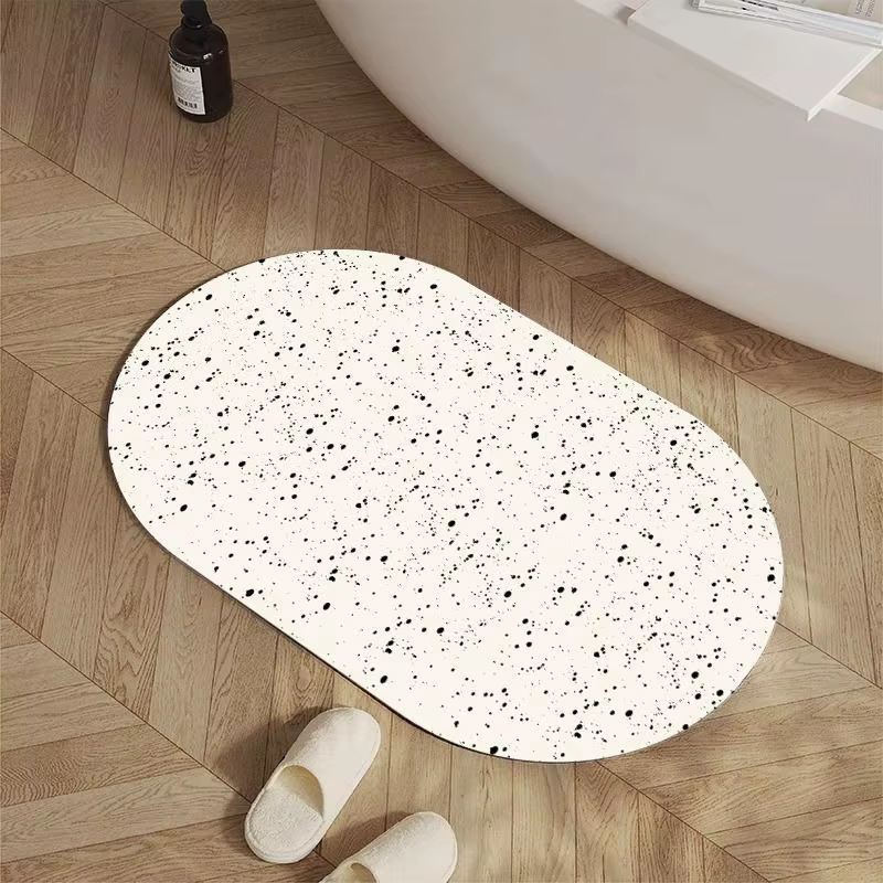 Tapis de sol de salle de bain en terre diatomée