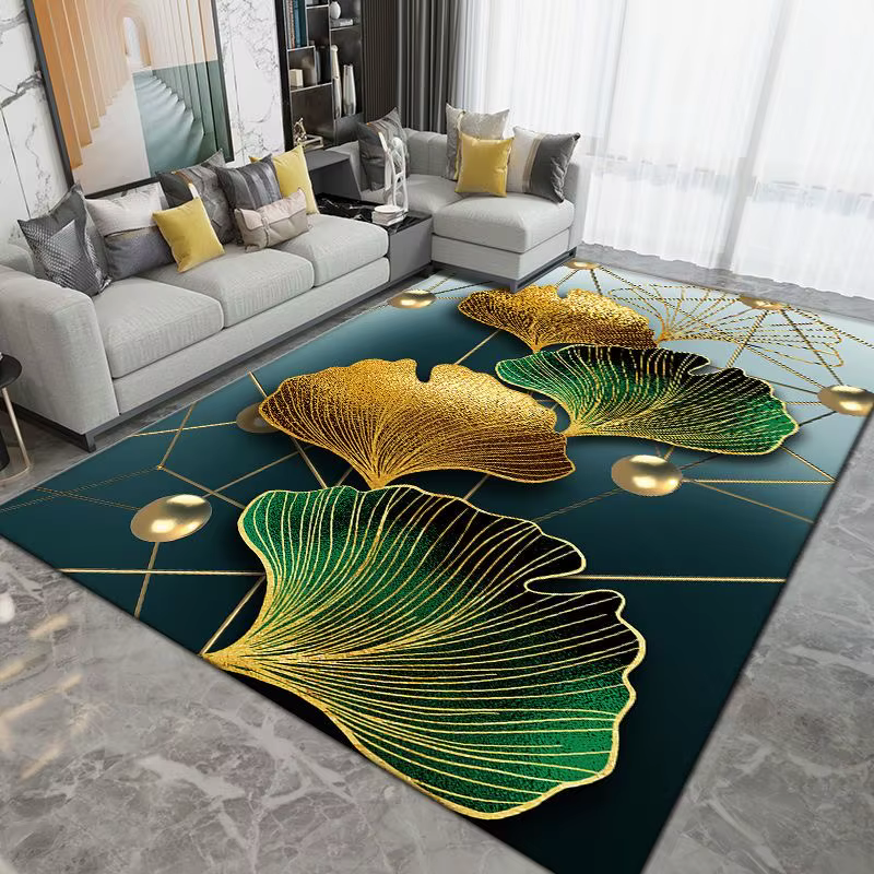 Tapis de luxe gris, décoration de salon