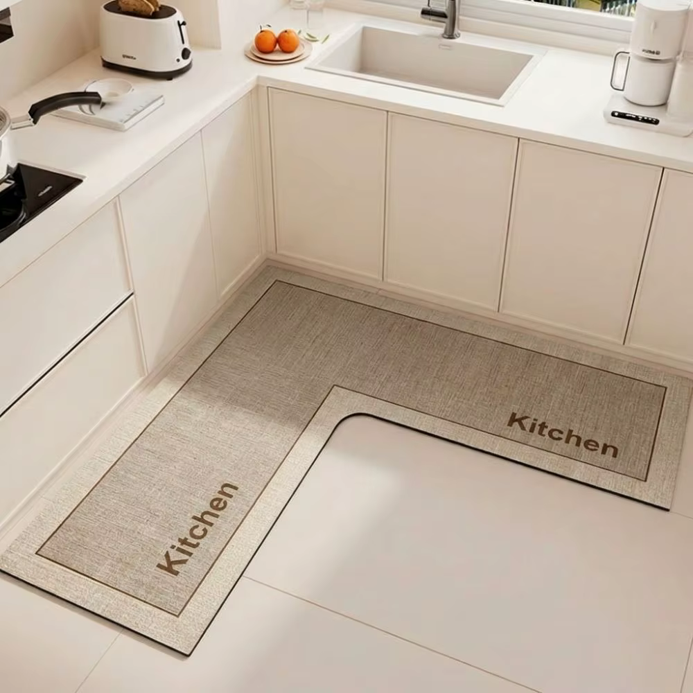 Tapis de cuisine de luxe en forme de L