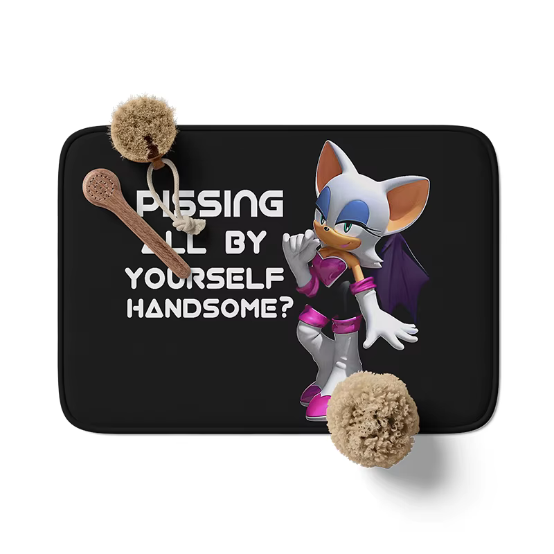 Tapis de salle de bain Gaslight Gatekeep Girlboss Pissing All By Bath Mat avec base antidérapante
