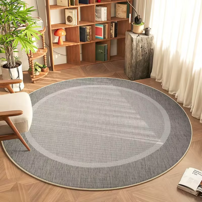 Tapis rond bohème coloré Mandala Design Orange marron Beige tons motif ethnique