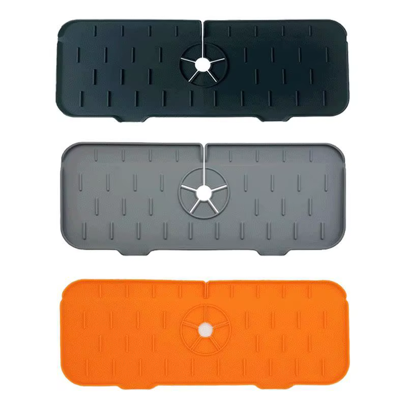 Tapis absorbant en Silicone pour robinet de cuisine, protection contre les éclaboussures d'évier, tampon de vidange d'eau, protection de comptoir, coussin de Table, tapis de Place pour salle de bains